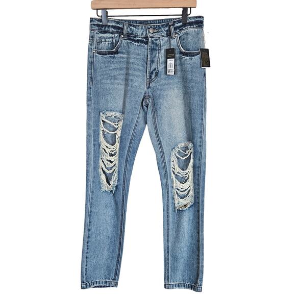 AFRM Re/Done Cyrus High Waist Ankle Jeans Distressed Women's 25 Festival Casual - Picture 2 of 13